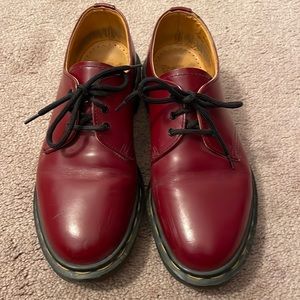 Oxblood Dr. Martens oxfords, size UK 5, US 7, Made in England, MIE